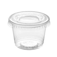 mongka 1 oz 100 cups with lids plastic disposable portion cups the souffle cup 30ml