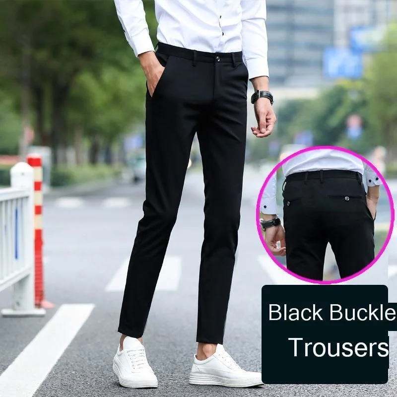 Мужские повседневные брюки новинка 2021 корейский стиль зимние Бархатные мужские