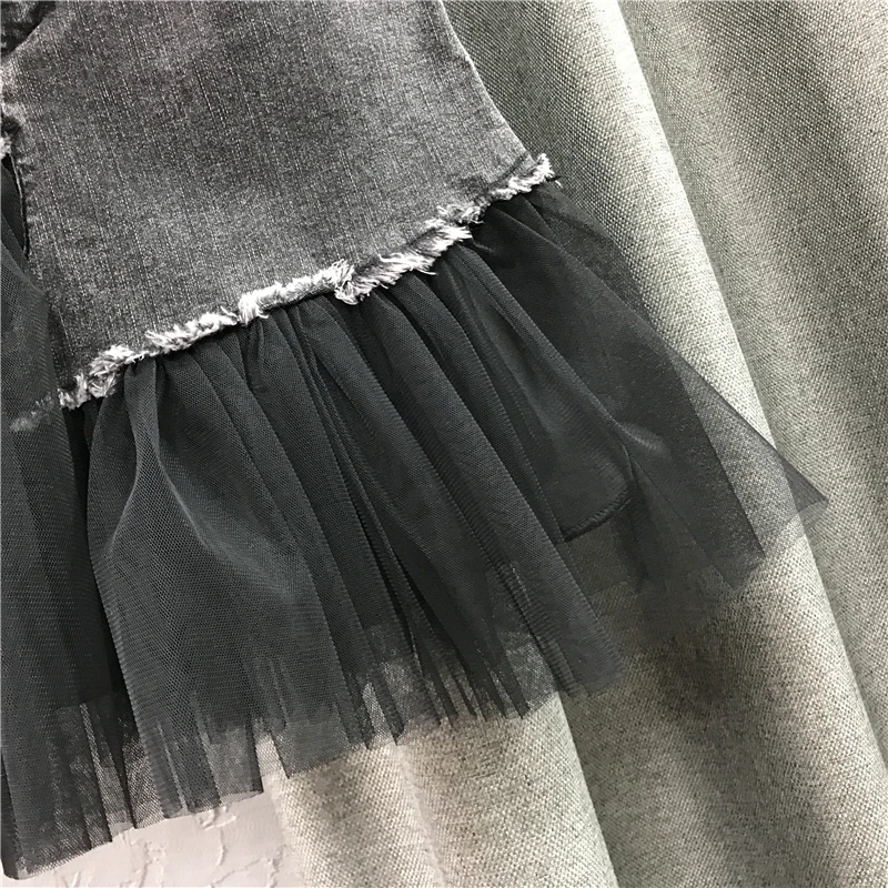 Юбка женская трапециевидная из денима модная Асимметричная Короткая свободная