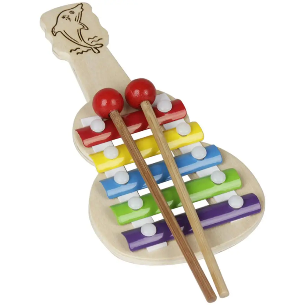 Для детей 5-тон Cmli Orff инструмент Алюминий деревянный мультфильм шаблон Ударные