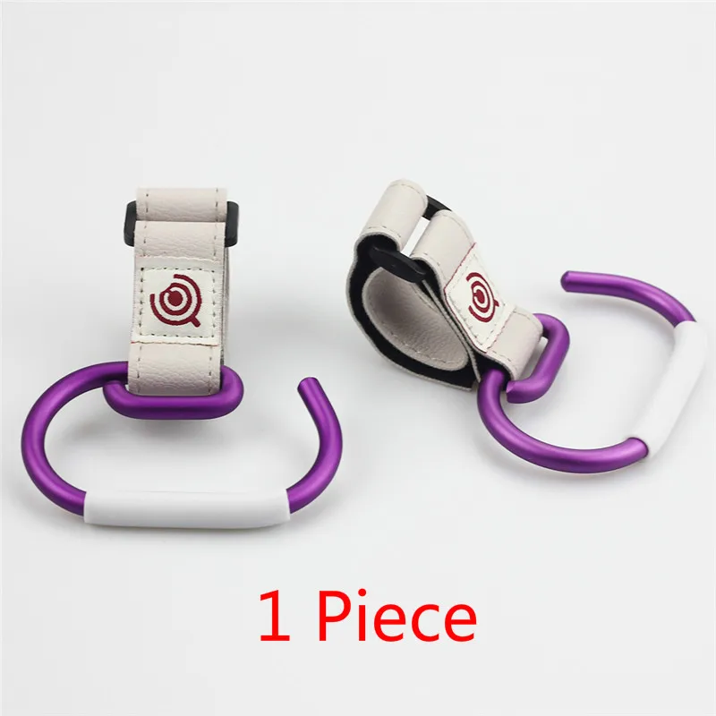 03WtPurple 1 шт. крючки для детской коляски детская коляска подвеска для коляски карабин хозяйственная Сумка зажим вращающийся крючок с ремешком и крючком - Цвет: 03WtPurple