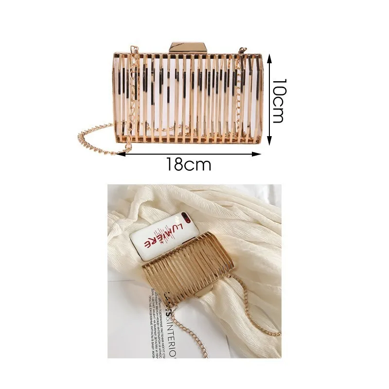 TTOU модная женская сумочка металлическая пустотелая мини квадратная сумка на