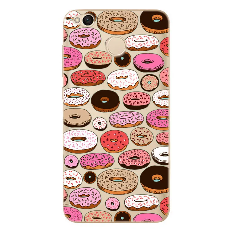 Cute Case For Xiaomi Redmi 4X Note 3 4A Candy Doughnut Drawing TPU Mobile Phone Cases Mi A1 4 Pro Cover X094 | Мобильные телефоны и