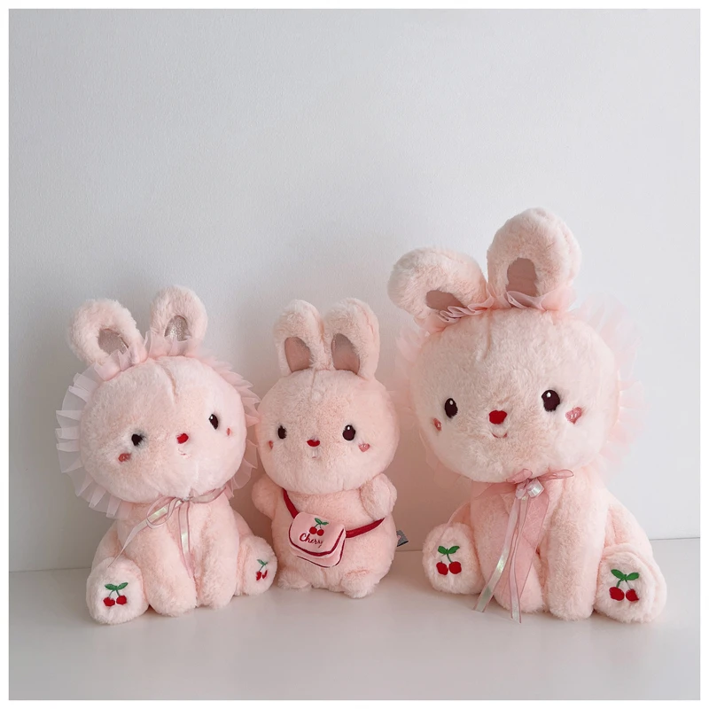 36cm Pink Rabbit Toy Stuffed Animal Cartoon Japanese Style Rabbit Kawaii Doll Plush Toy Bunny Plushies Xmas Gifts For Girl Kids