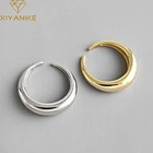 Женское посеребренное Открытое кольцо XIYANIKE, классическое простое геометрическое кольцо, регулируемый размер 16,9 мм