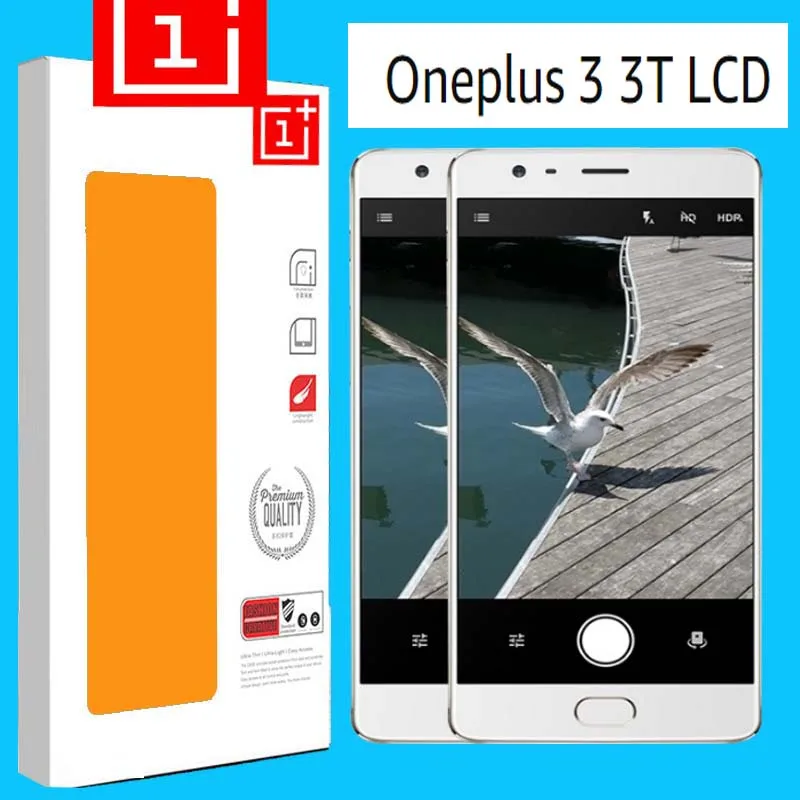 AMOLED Оригинальный дисплей для Oneplus 3T ЖК сенсорный экран с рамкой Замена 3 A3000