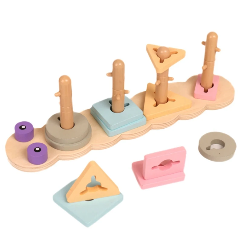 

Детский Деревянный конструктор, игрушка геометрической формы, познавательное сочетание, учебное пособие для дошкольников, игрушка для ран...