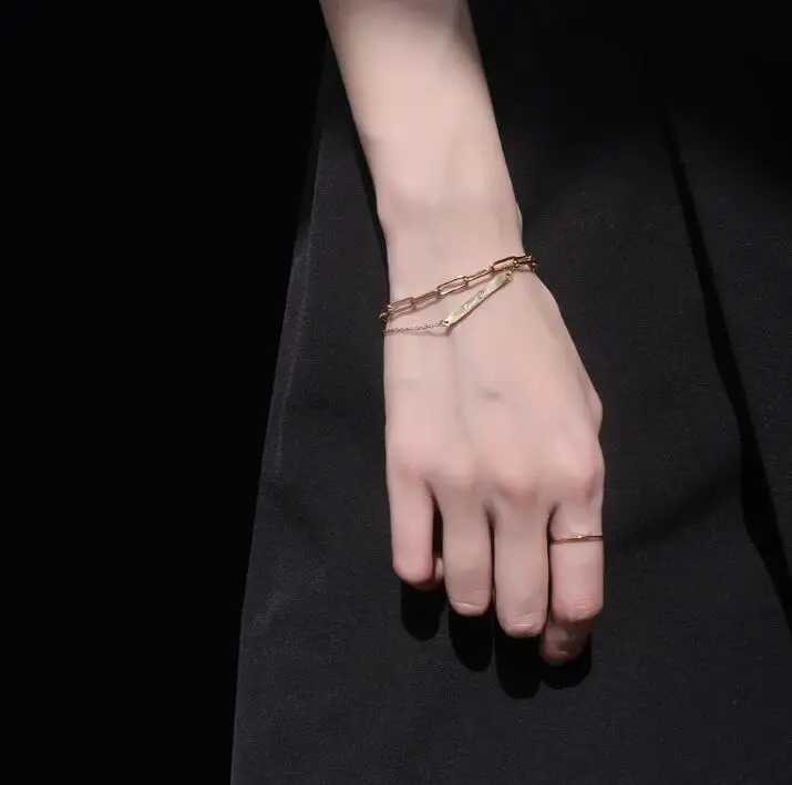 

Stainless Steel Bracelet Golden Multi-layer Bracelet