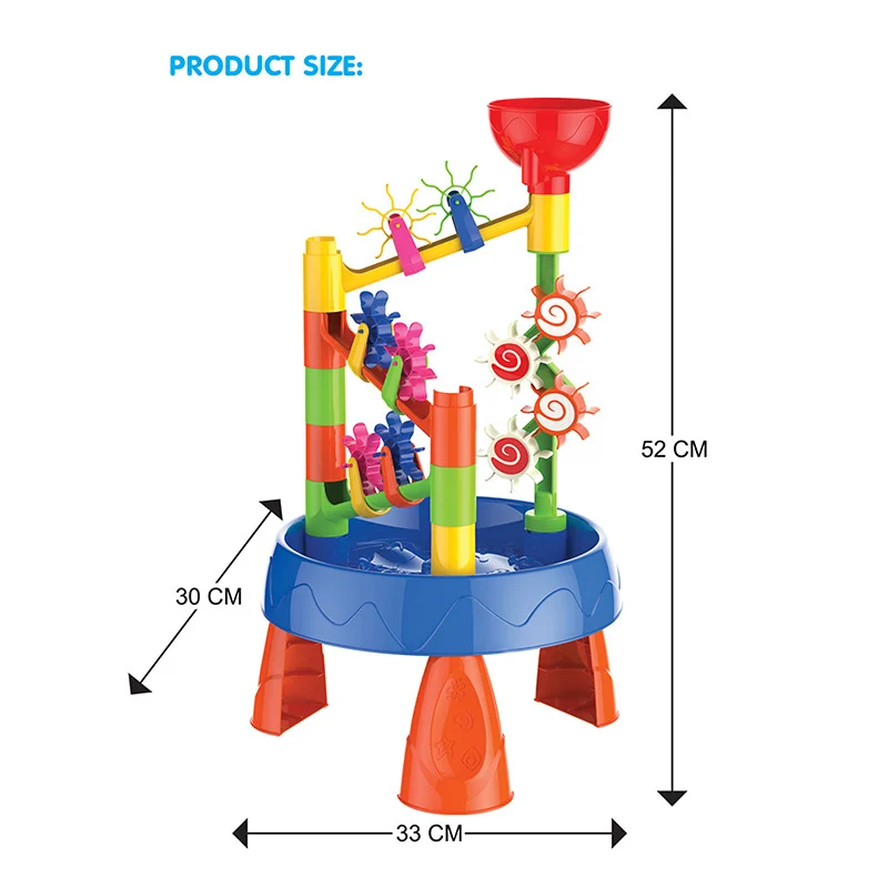 

IKAUOIE 32pcs Beach Toys Funnel Beach Table Toy Seaside Beach Funnel Toy Water Wheel Table Toy Beach Play Sand Kit