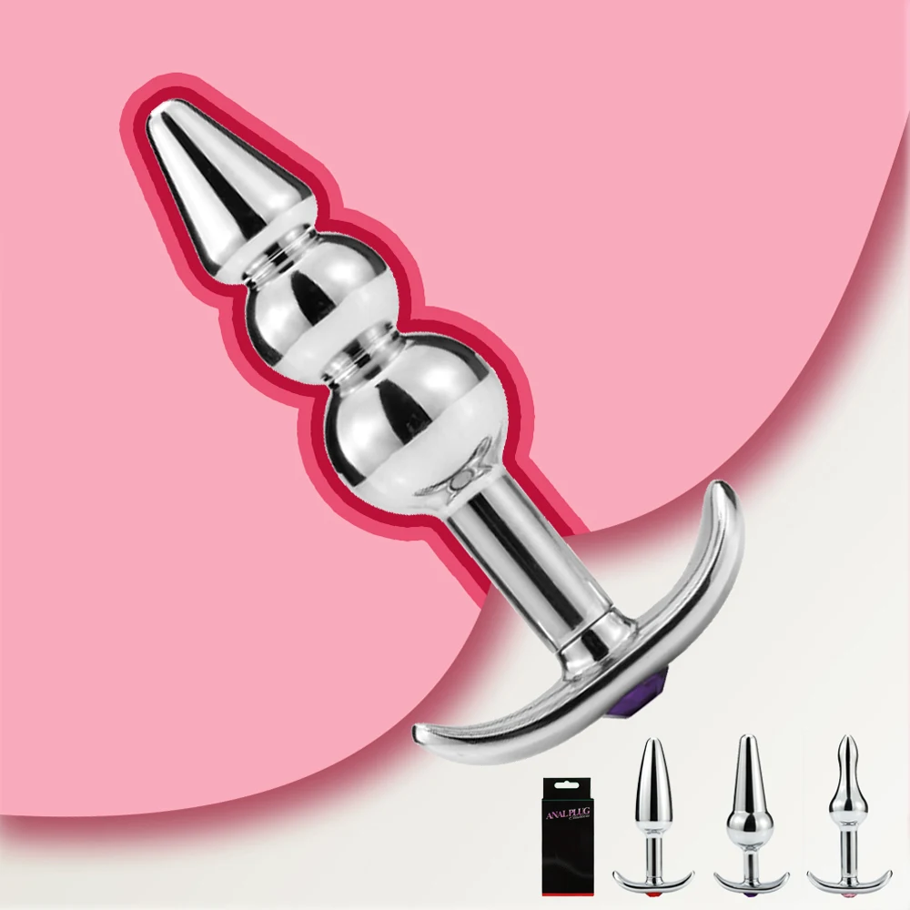 Анальная пробка из нержавеющей стали металлический вагинальный фаллоимитатор