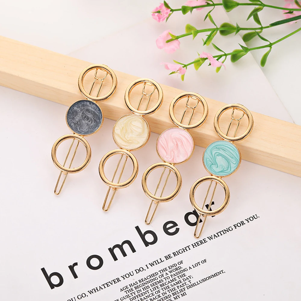 1 шт. новинка модная женская заколка в виде звезды с круглым боковым зажимом милая