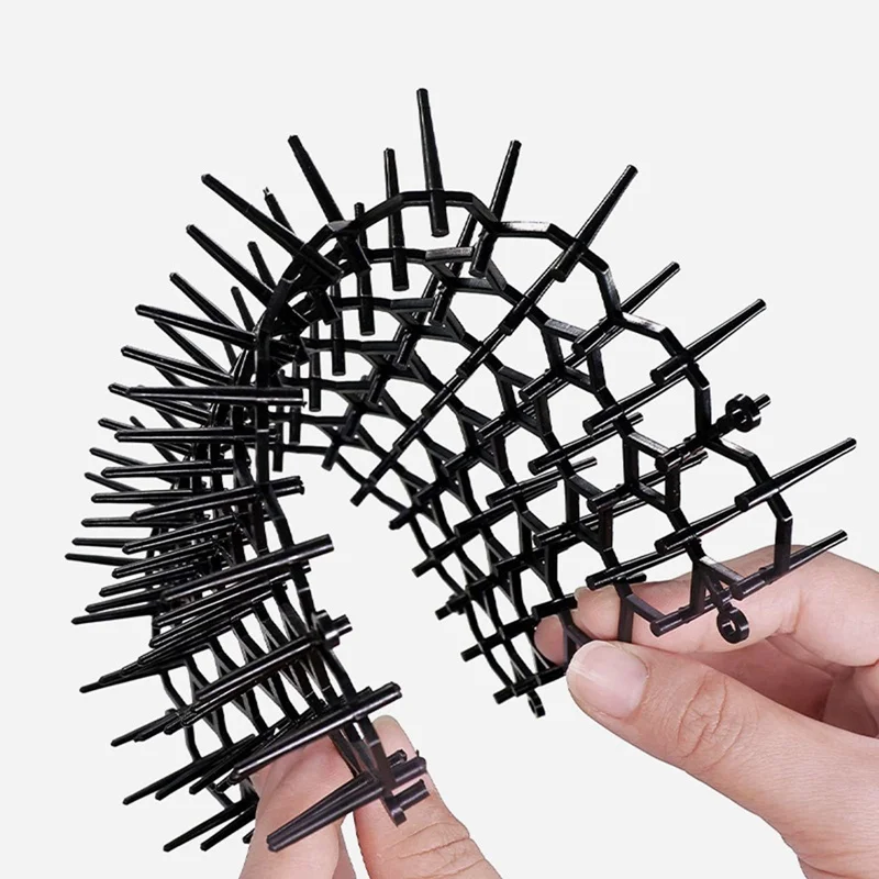 

12Pcs/Set Cat Mats Anti-cat Garden Gatos Dogs Repellent Mat Prickle Strips Keep Cats Away Safe ABS Plastic Spike 15.5*20CM