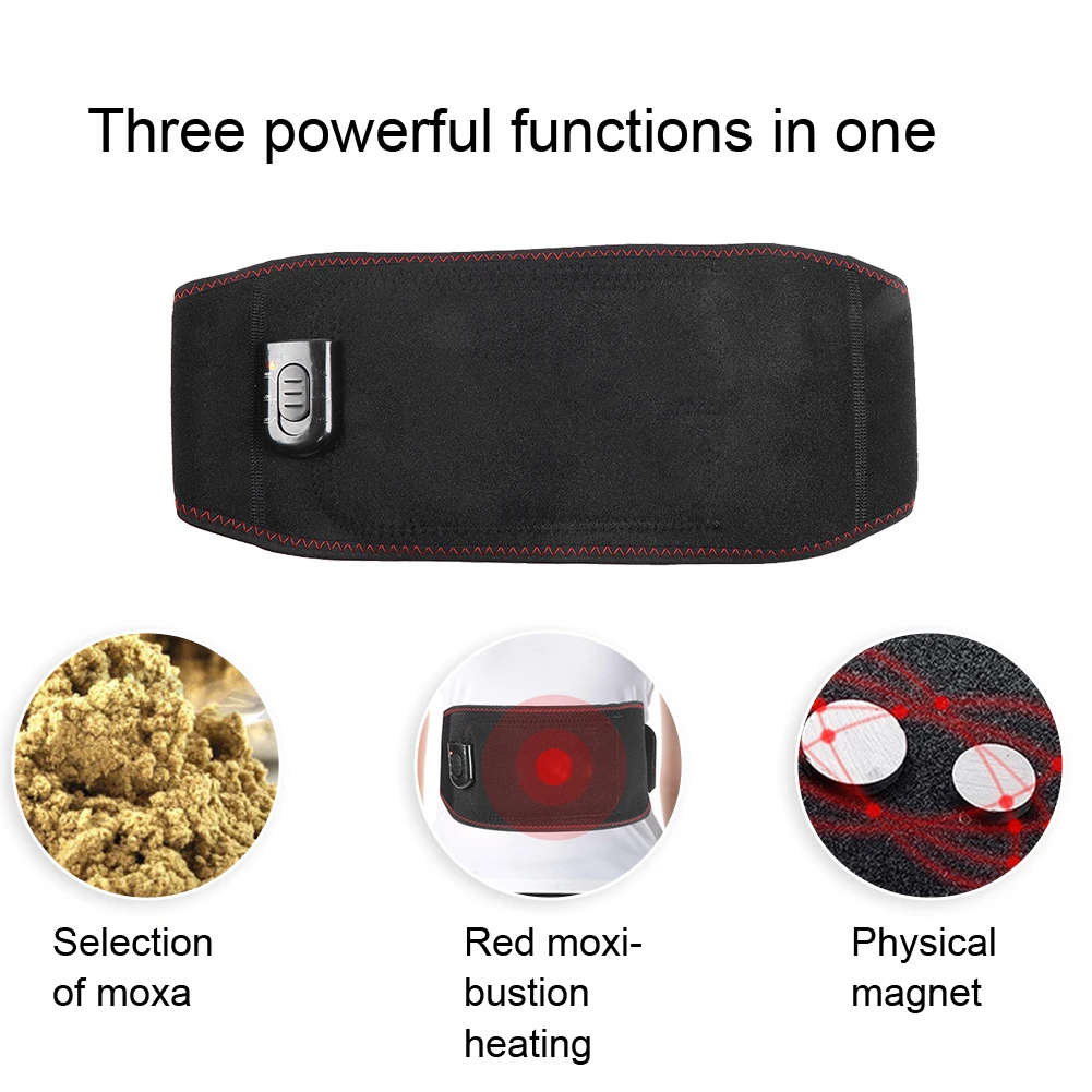 

Home Waist Belt Moxibustion Hot Compress Magnet Therapy Waist Protection Belt Warm Waist 220V Massage Belt Relieve Dysmenorrhea