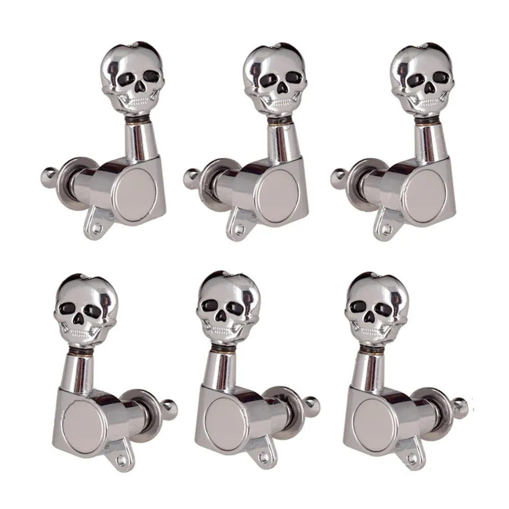 3R3L акустической гитары кнопка в виде черепа Колки ключи тюнер Аксессуары для