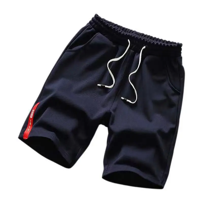 

2021 NEW Men Japanese Style Polyester Running Sport Shorts for Men Casual Summer Elastic Waist Solid Shorts Printed Clothing