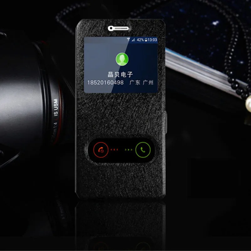 Чехол для Moto G 5 Plus 2 дюймов с окошком быстрого просмотра откидная крышка