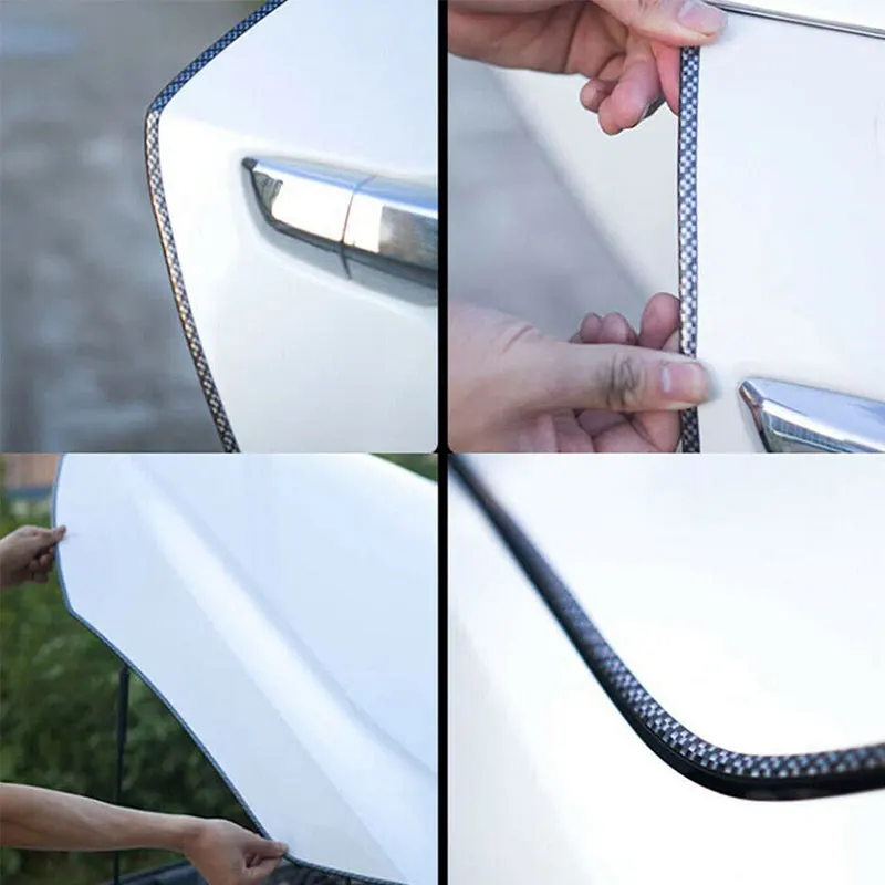 Защитная лента для кромок автомобильной двери 5 м резиновая U-образная
