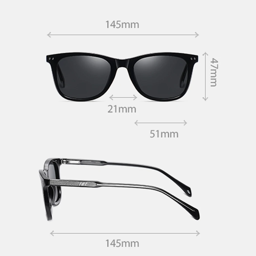 Очки солнцезащитные Swanwick мужские поляризационные квадратные очки ацетатные