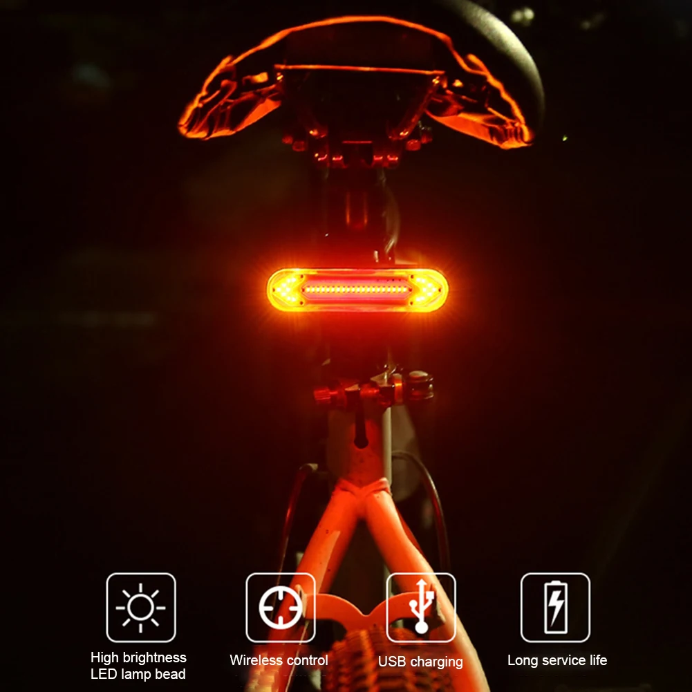 Велосипедный задний фонарь указателя поворота Велоспорт USB Перезаряжаемые