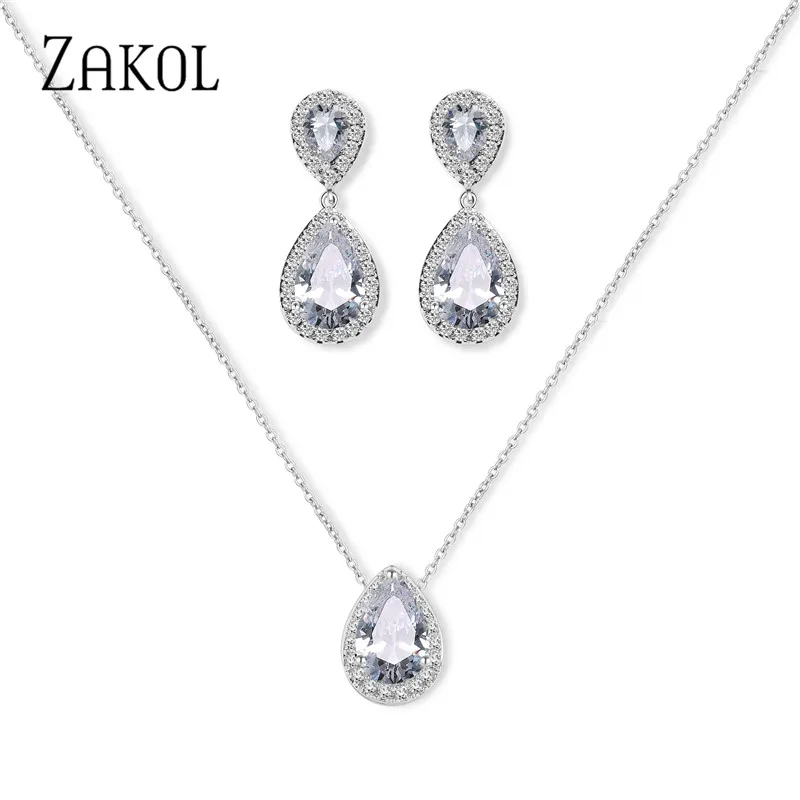 Комплект из колье и серёг с фианитом|Ювелирные наборы| |