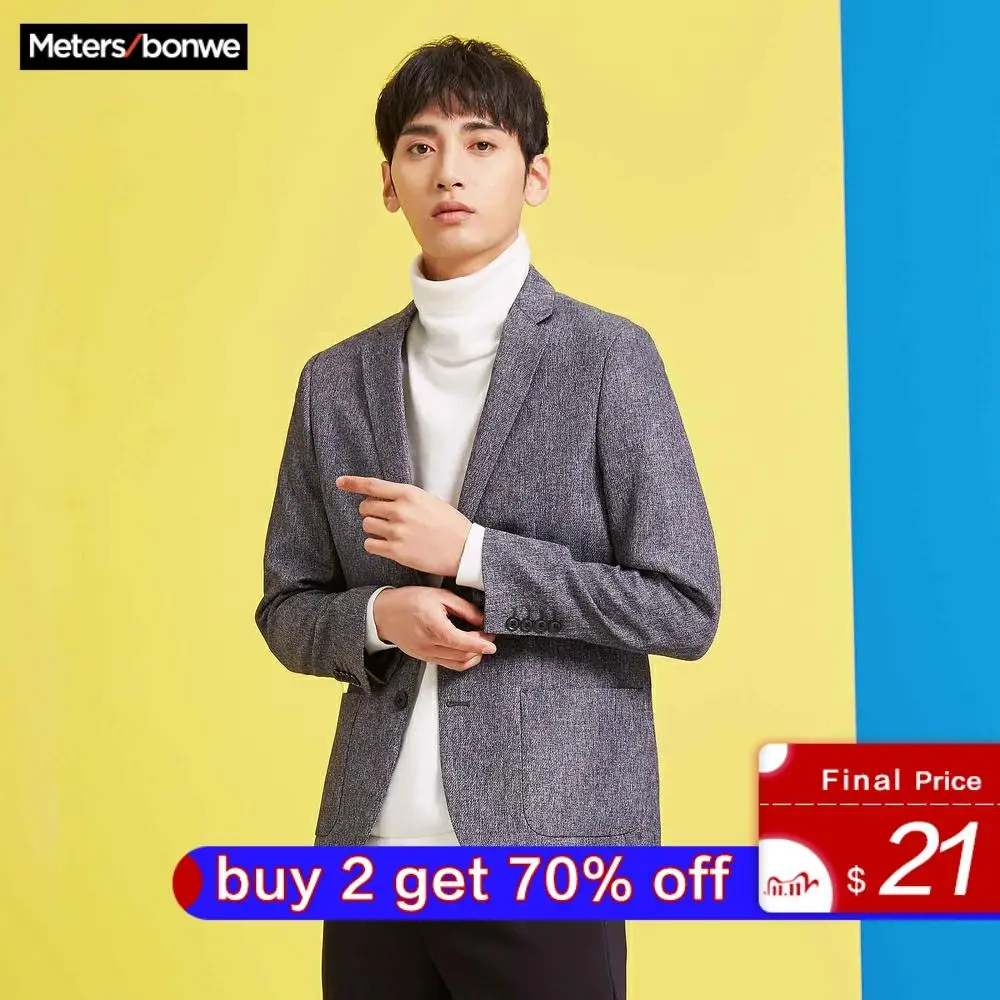 Metersbonwe мужской модный Блейзер осенний брендовый деловой новый дизайн
