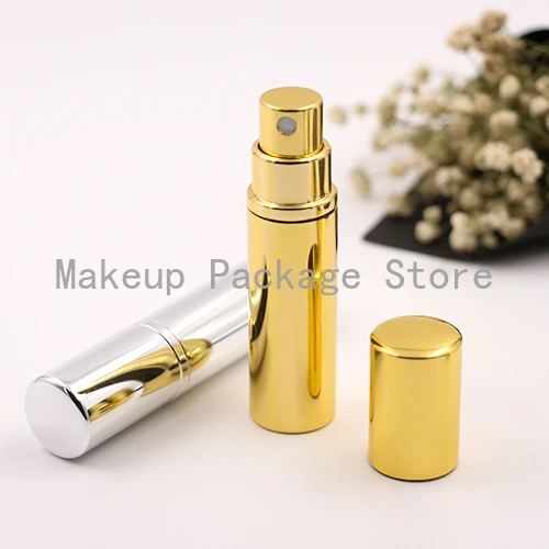 

5/10/15/20/30pcs 5ml Light Gold/Silver Metal Perfume Spray Atomizer Bottle Parfum Spary Cosmetic Container Refillable Bottles