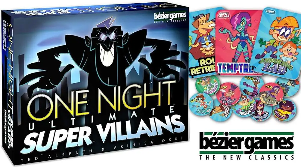 

One Night Ultimate super villain card game vampire Super villain bonus roles
