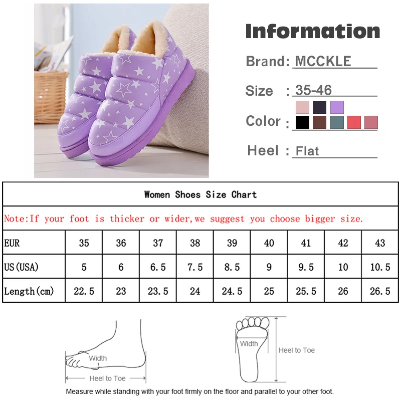 

Winter Women Warm Slippers Woman waterproof Couple Shoes Flat Indoor Ladies Short Furry Plush Women's Soft Bottom Female Shoes