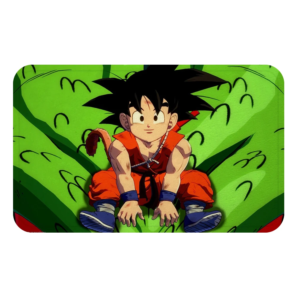 Сон Гоку мультфильм Dragon Ball коврик с рисунком из аниме коврик для ванной декоративные Противоскользящие коврики комната автомобиль пол бар ковры домашний декор для дверей подарок - Цвет: Прозрачный