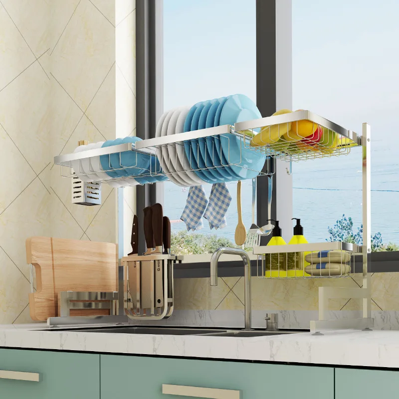 Kitchen Sink Drain Rack 304 Stainless Steel Dish Storage Holder for Dishes Shelf Home Organizer | Дом и сад