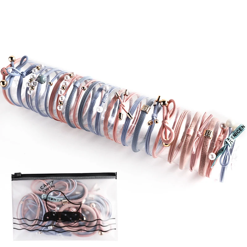 25/12 шт/комплект для женщин волос веревки модная разноцветная Резиновая лента с