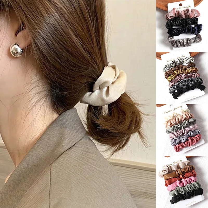 1 комплект резинки для волос кольцо ярких цветов веревка на осень и зиму Женский