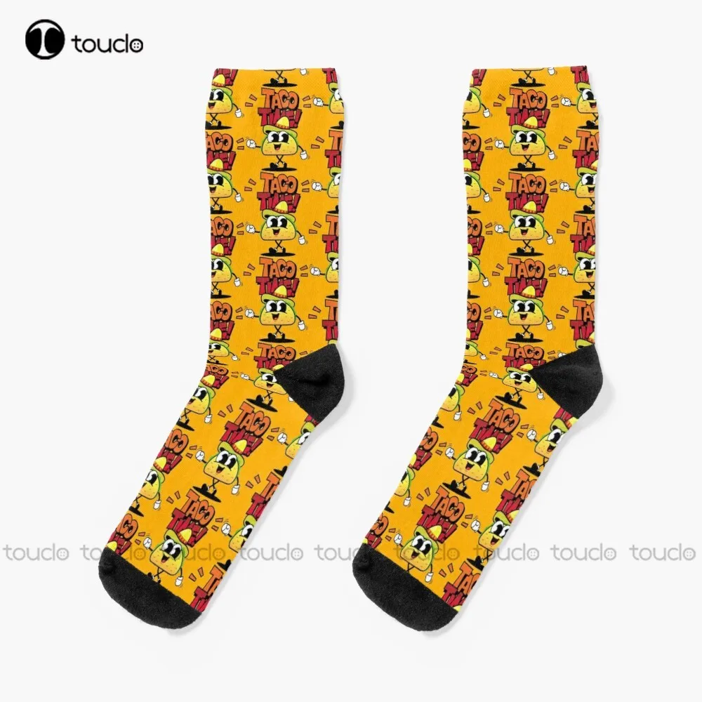 

Taco Time! It'S Taco Time Socks Football Socks Men Personalized Custom Unisex Adult Teen Youth Socks 360° Digital Print