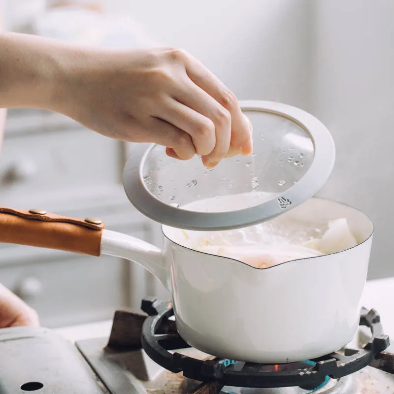

Multifunctional Tempered Glass Lid Pot Explosion-Proof Drop-Proof Visualization Silicone Edge Kitchen Utensils Cookware Parts