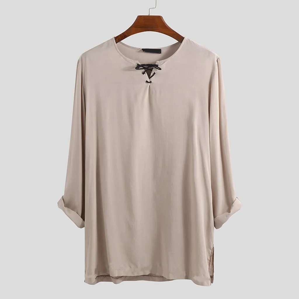 Роскошная мужская рубашка одноцветная приталенная ретро Чистый хлопок и блузка