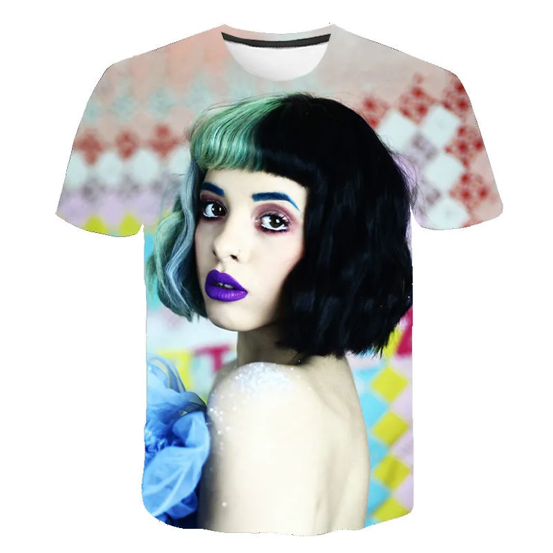 

2021 Hot Selling Beauty "Crying Baby" 3D Printed T-shirt Men's and Women's Short Sleeve Fashion T-shirt Urban Clothing