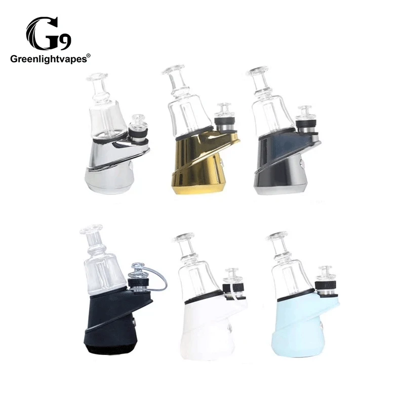 

Original Greenlightvapes G9 SOC TC Wax Dabber ENail Vaporizer with Glass Water Bubbler Pipe 2600mAh Electric Dab Rig E Nail Kit