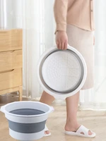 foldable foot bath bucket barrel portable bathroom household plastic massage folding foot basin grey