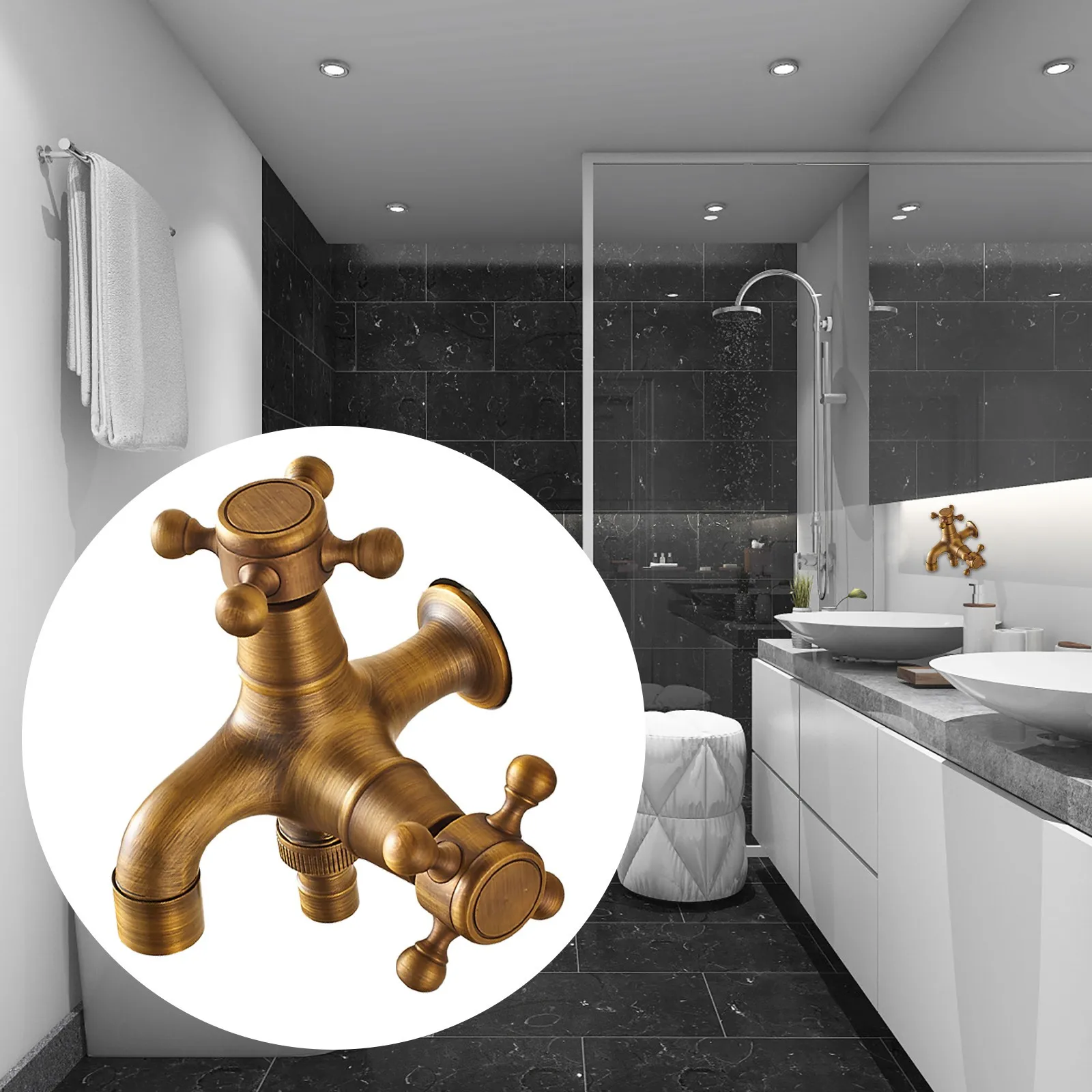 

Декоративный смеситель для улицы садовый водопроводный кран для стиральной машины для ванной комнаты Смеситель для швабры для стиральной ...