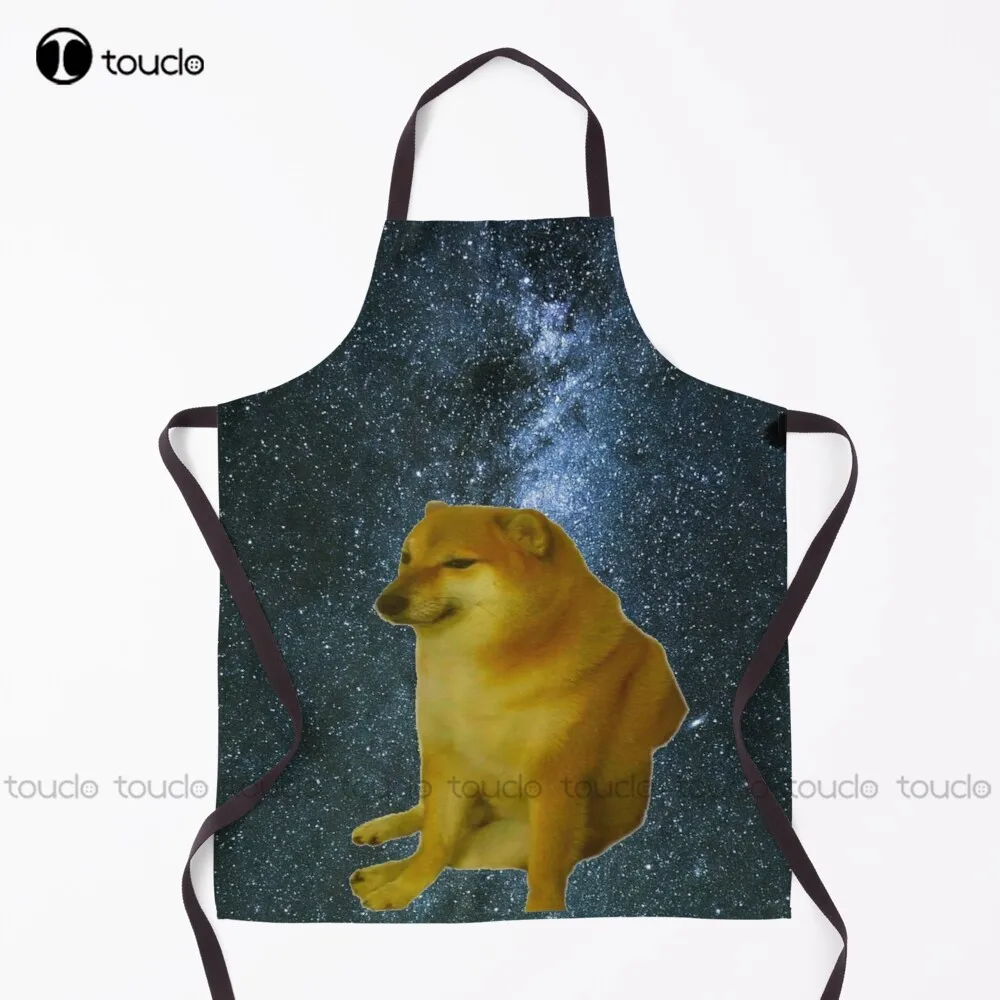 

New Whole Cheems In Space Space, Cheems, Doge, Cheemsburger, Galaxy Apron Garden Kitchen Customized Unisex Adult Apron