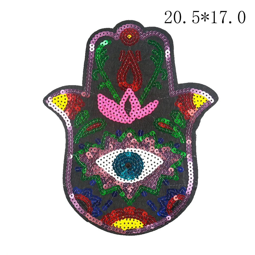Новое поступление нашивки Hamsa с блестками ручной работы для одежды аксессуары