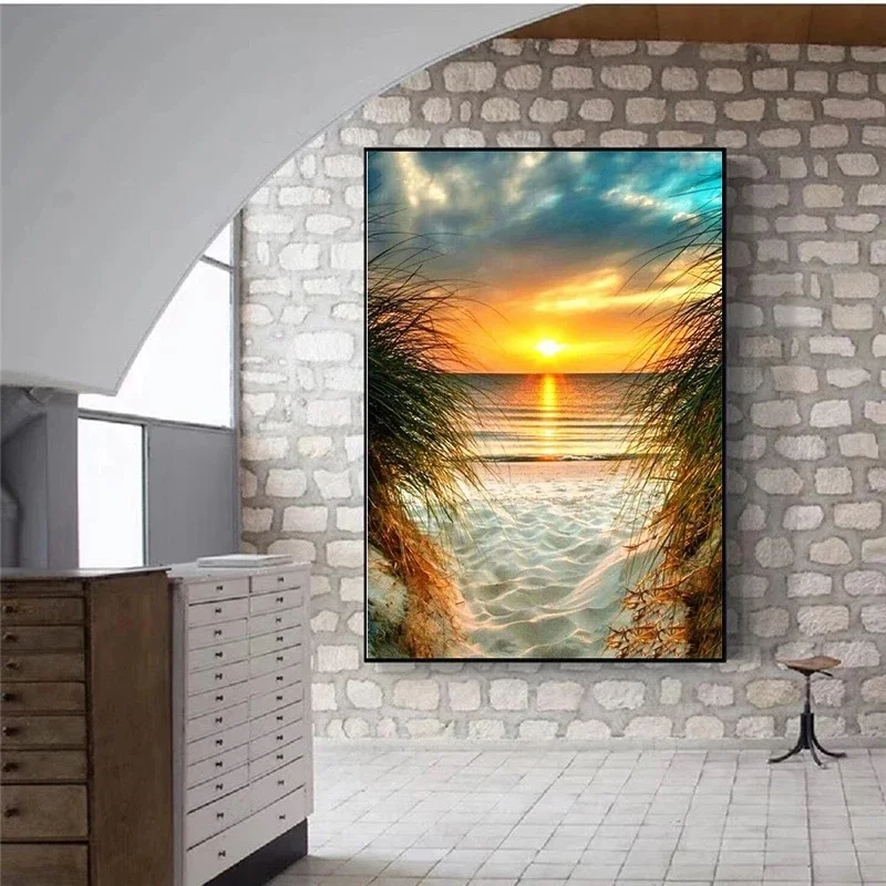 Картина с изображением влюбленных морем природный пейзаж современные плакаты и