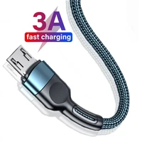 3a micro usb cable wire fast charger charging data cord for samsung s7 s6 xiaomi redmi mobile phone quick charge usb cable 2m 1m