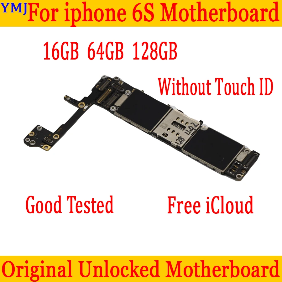 Полностью разблокированная материнская плата для iphone 6S 16 ГБ 64 128 оригинальная без