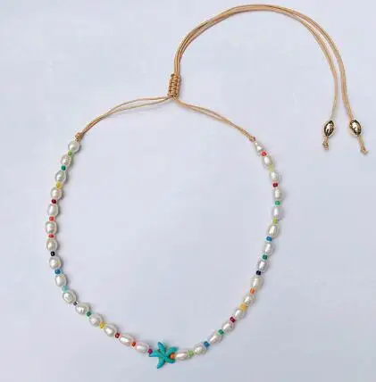 Лучший друг vsco девушка collares de moda цепочка культивированный настоящий натуральный жемчуг пресноводный жемчуг кулон бритва ожерелье для женщин - Окраска металла: necklace