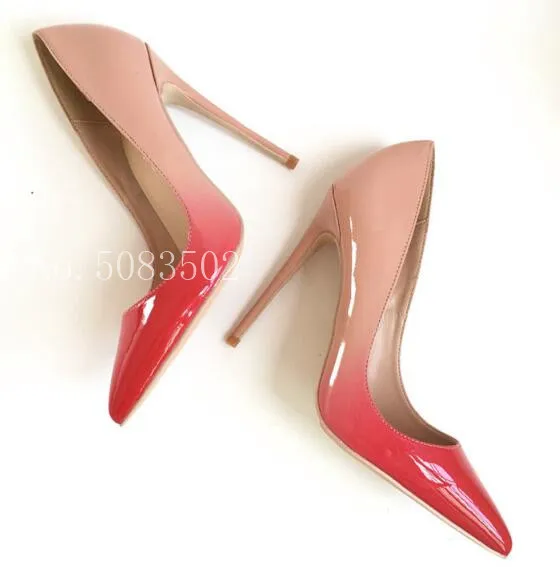 Женские туфли-лодочки из лакированной кожи на высоком тонком каблуке 12 см 10 с