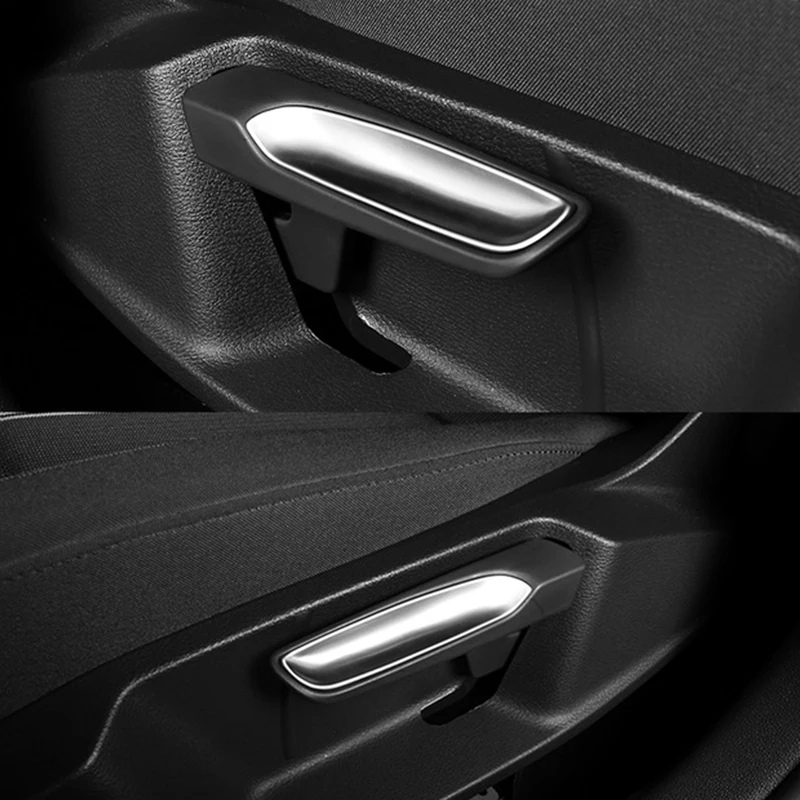 

For T-Roc TROC 2017 2018 ABS Matte Interior Seat Adjustment Button Frame Cover Trim accessories car styling 2pcs