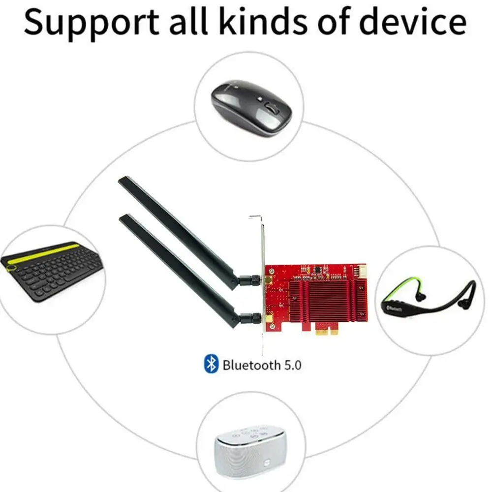 Двухдиапазонный 2974 Мбит/с Wifi 6 Intel AX200 PCIe беспроводной адаптер 2 4G/5Ghz 802.11ac/ax Bluetooth 5 0