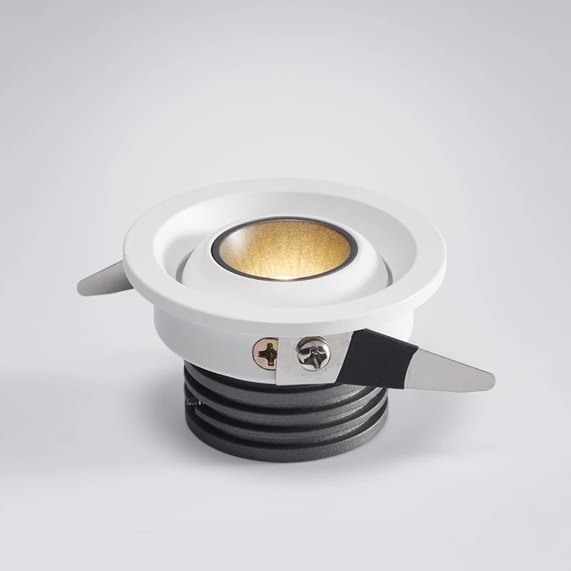 Круглый алюминиевый Встраиваемый светодиодный потолочный светильник 3 Вт 220 в