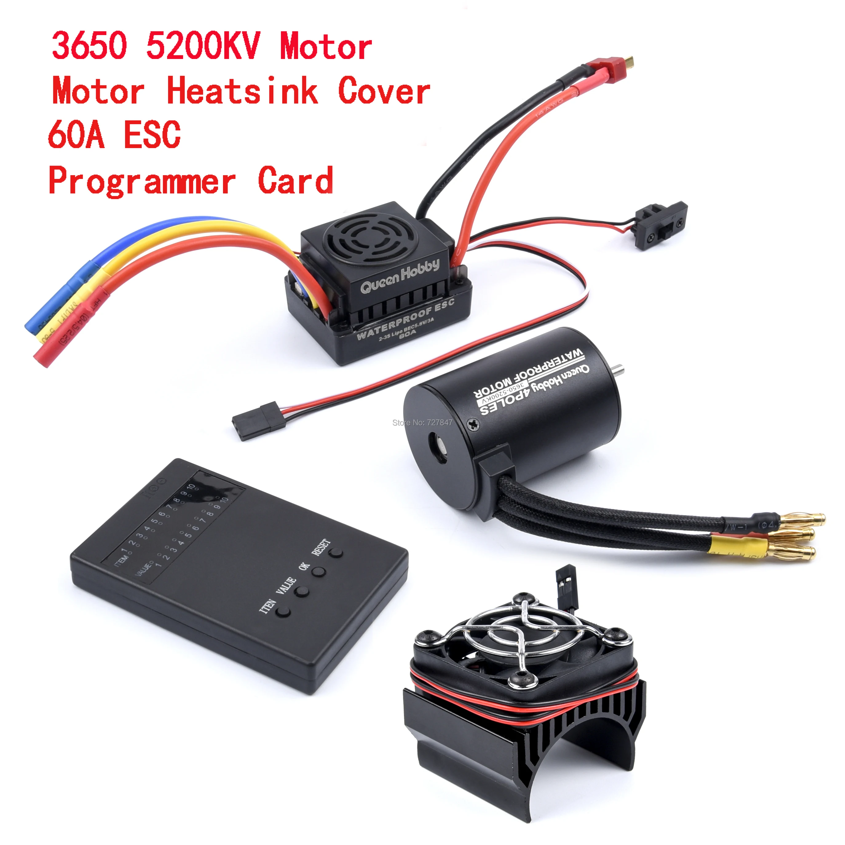 3650 5200KV 4 полюсный Бессенсорный бесщеточный двигатель с электронным регулятором